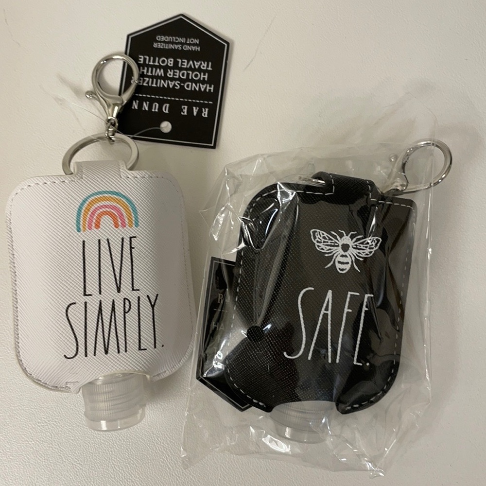 Rae Dunn hand sanitizer holders with clips - Picture 2 of 4